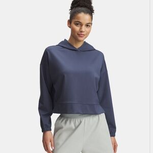 NWT Under Armour Meridian Loose Fit Downpour Gray Pullover Hoodie Women's 2XL